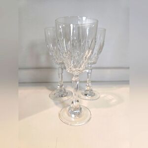 Vintage 'Nobility' by Kristal Zajecar Crystal Water Goblet Set Of 3